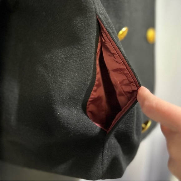 Rebecca Minkoff Black Wool Double Breasted Peacoat - Picture 8 of 11